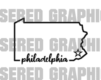 Philadelphia svg, Philly PA svg, Pennsylvania svg, PA outline svg, Instant Download