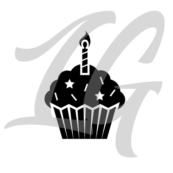 Birthday svg, cupcake svg, cake svg, birthday cupcake svg, png, eps- Instant download