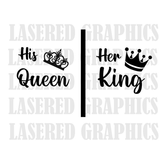 King Queen Digital Download | Card Suits | His Queen Her King Decal SVG  Files | Png files | Jpeg files | Dxf file |Digital Download 