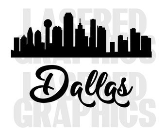 Dallas Skyline- cut file, svg,eps,jpeg- clean lines, ready for your project! Texas, Houston, Lone Star State Skyline