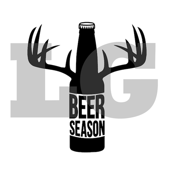 Beer season svg, deer season svg, hunting camp shirt Svg, Funny Sign, Silhouette Shadow SVG Cut File - svg, png, eps