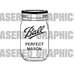Ball Mason Pint Jar SVG,  - Quart Jelly svg - Canning Country Decor svg - Flower vase svg Self Sufficient - Gardening - Garden - Preserving