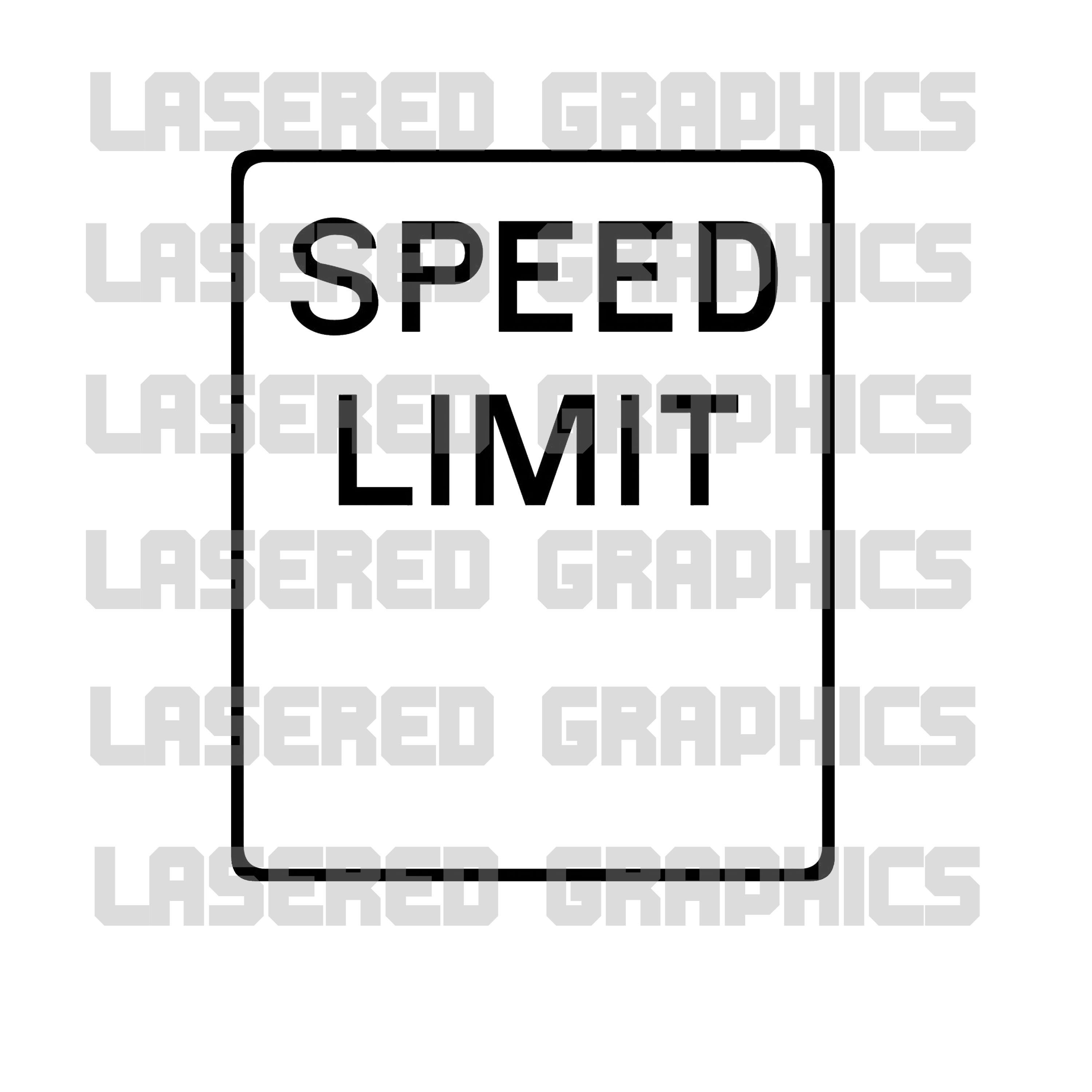 Blank MPH Speed Limit Sign Svg Silhouette Shadow SVG Cut File | Etsy