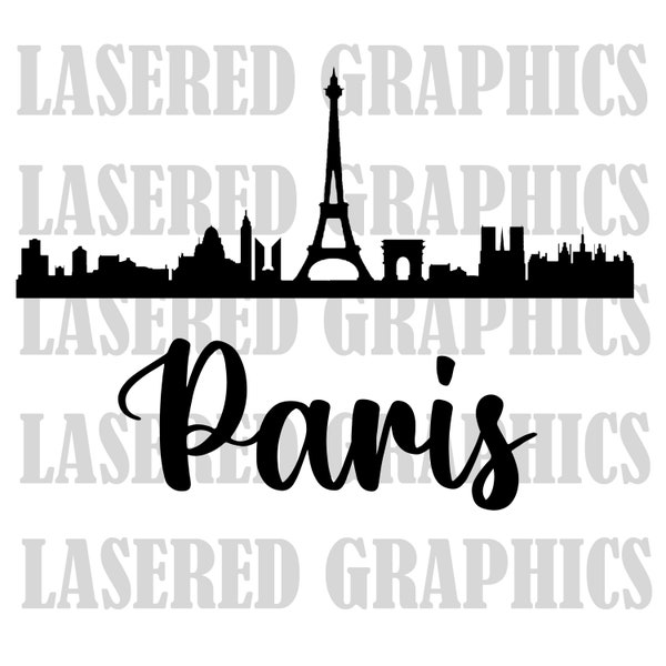 Paris skyline clipart, SVG, Paris France, Eiffel Tower Svg, eps, jpeg- instant download!