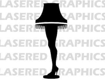 Leg Lamp, Christmas Story, Fragile!  Instant Download- SVG, EPS, Jpeg- Clean Lines, Ready for your Project!
