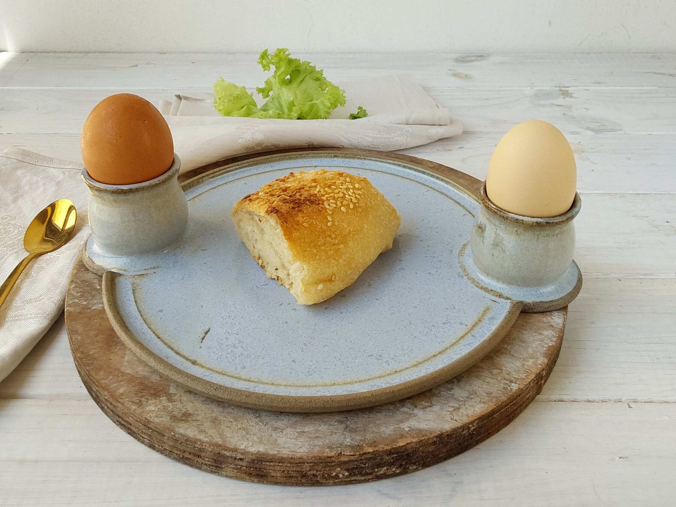 Visland Egg Cup Holder for Soft Boiled Eggs Stainless Steel Egg