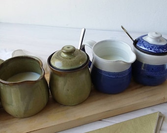 Ceramic Creamer Set, Set Of Milk Jug & Sugar Bowl
