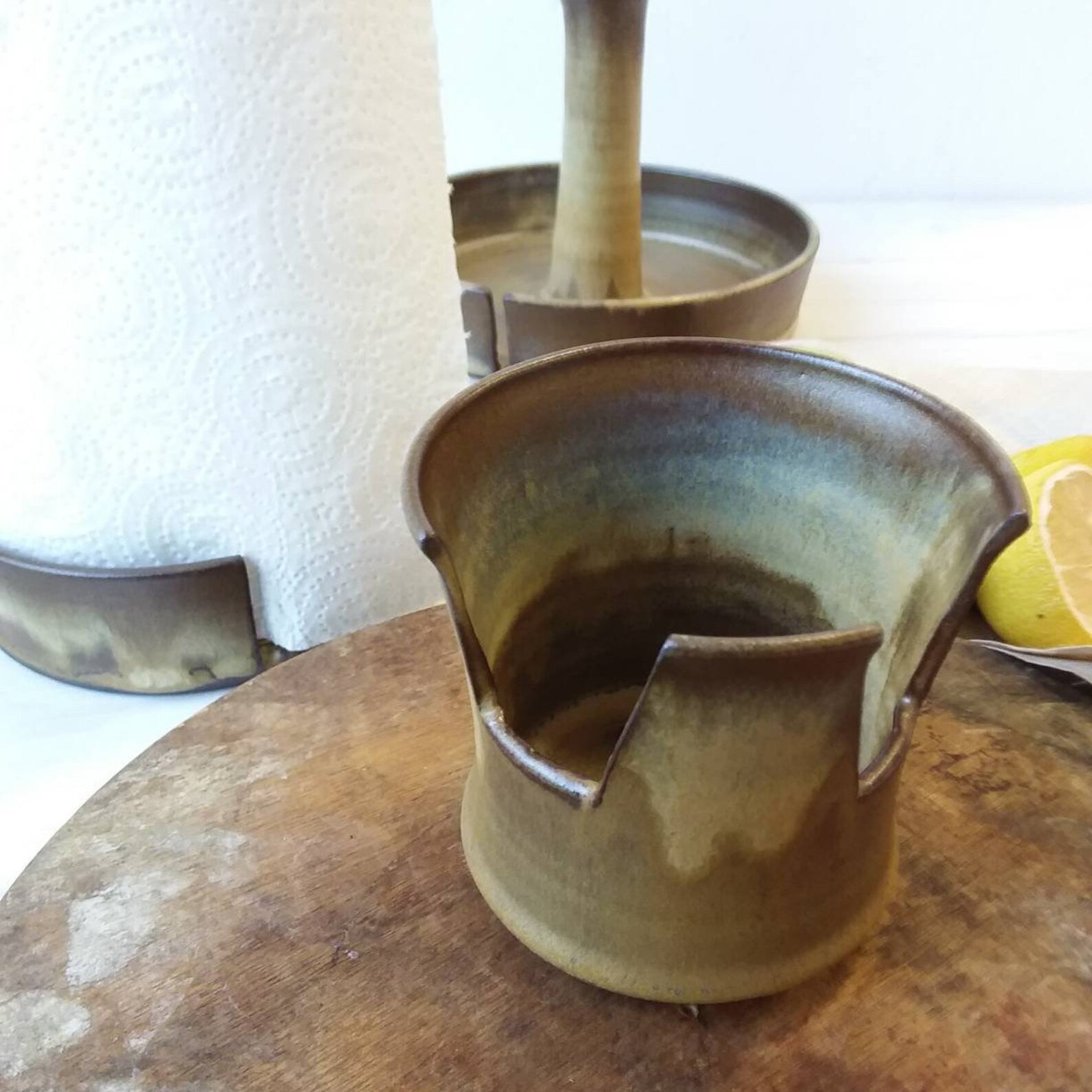 Turquoise Kitchen Sponge Holder Ceramic Scouring Pad Holder Etsy