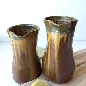 Ceramic Carafe, Pottery Pitcher, Ceramic Wine Flask, Brown Rustic Jug, Brown Decanter, Modern Carafe, Bronze Pitcher, Brown Pottery Carafe