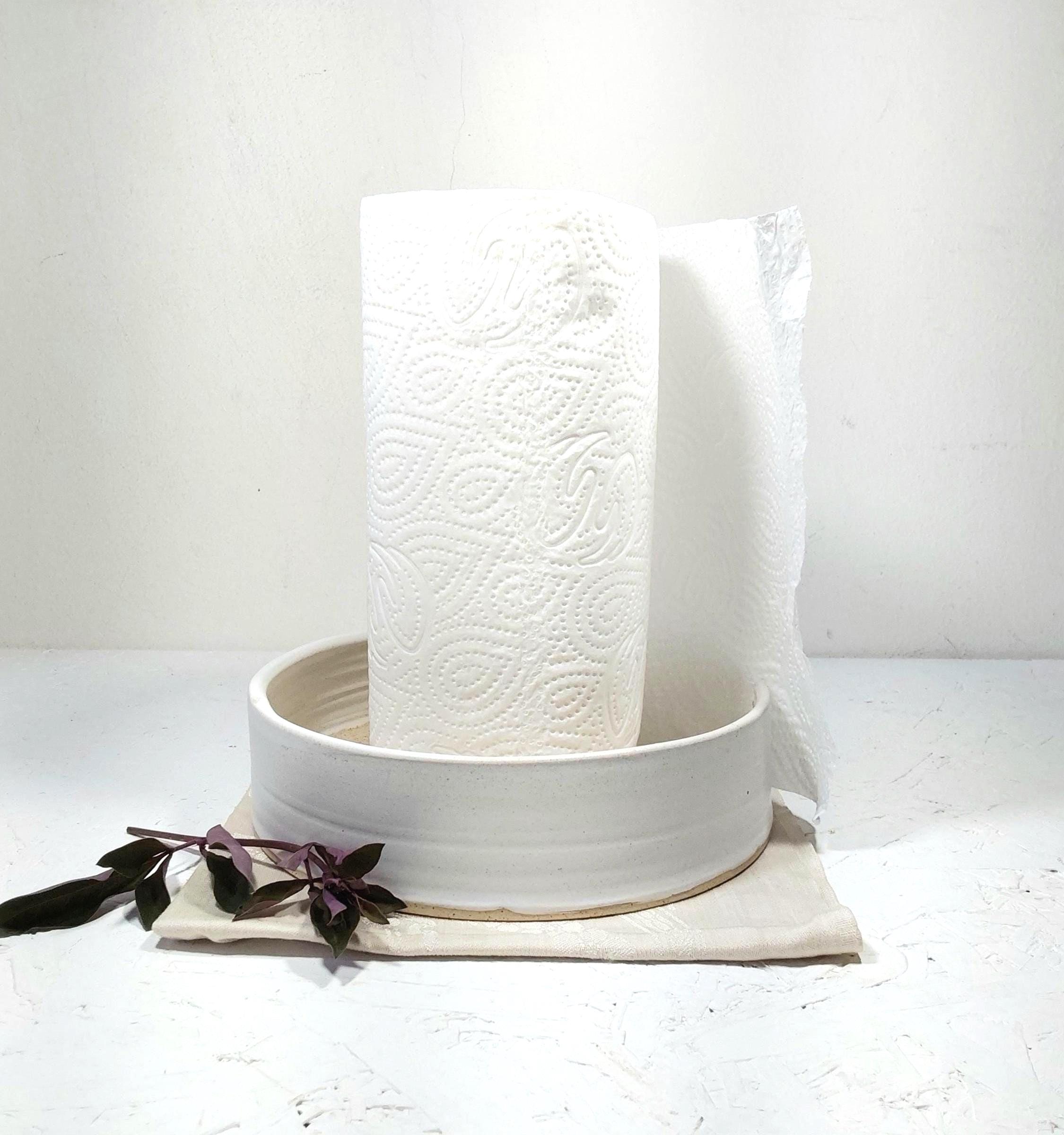 Portarrollos de papel de cerámica grande de 18 cm, hecho a mano, para rollos  de papel gigantes - Etsy México, image size:2250x2401