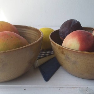 Brown Ceramic Bowl, Modern Salad Bowl, Mixing Bowl, Brown Pottery Bowl, Serving Bowl, Brown Fruit Bowl, Ceramic Ramen Bowl, Brown Soup Bowl image 4