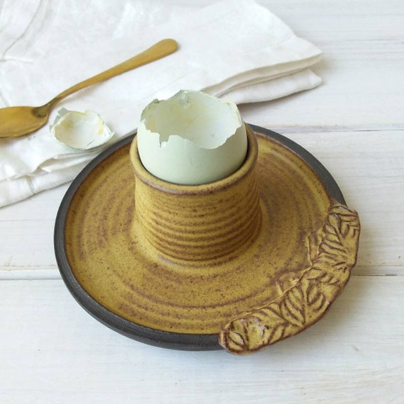 Personalized Ceramic Egg Cup, Pottery Egg Holder, Modern Egg  display picture 1