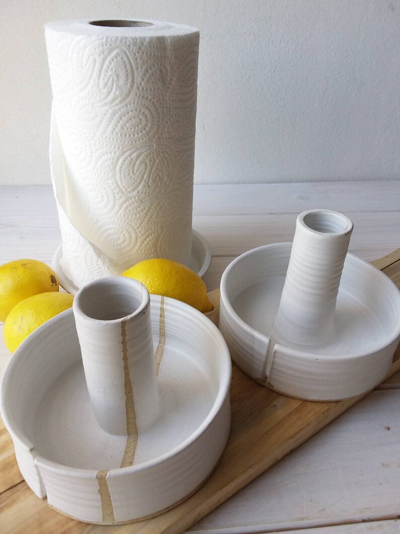 Ceramic Paper Towel Holder Handmade Paper Towel Stand Etsy