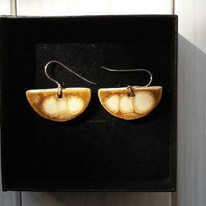 Ceramic Jewelry, Ceramic Earrings, Unique earrings, Modern Jewelry, Gold Filled Earrings, Birthday Gift, Women's Jewelry, Woman's Earrings image 4