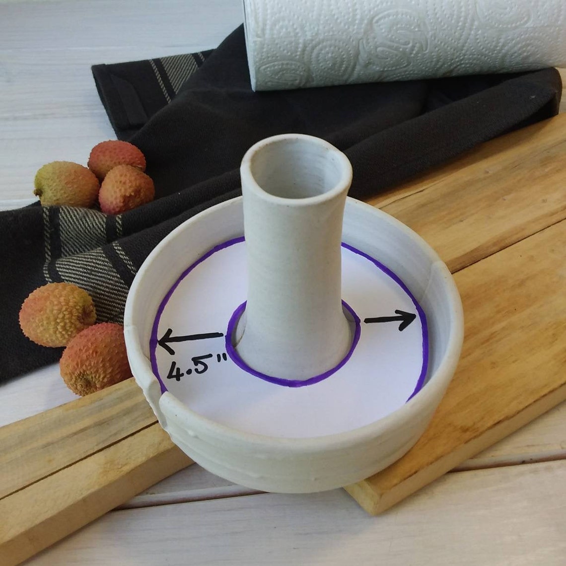 Ceramic Paper Towel Holder Handmade Paper Towel Stand Etsy