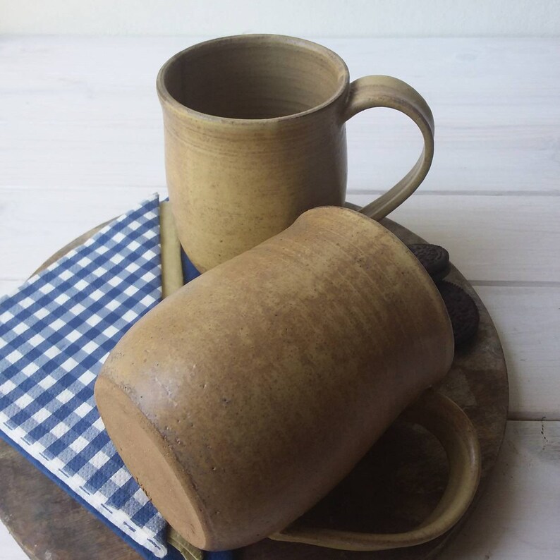 Ceramic Mug, 16oz Pottery Cup, Ceramic Beer Mug, Brown Pottery Mug, Large Coffee Mug, Ceramic Coffee Cup, Coffee Lovers Gift, Rustic Mug image 10