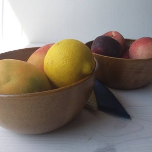 Brown Ceramic Bowl, Modern Salad Bowl, Mixing Bowl, Brown Pottery Bowl, Serving Bowl, Brown Fruit Bowl, Ceramic Ramen Bowl, Brown Soup Bowl image 5