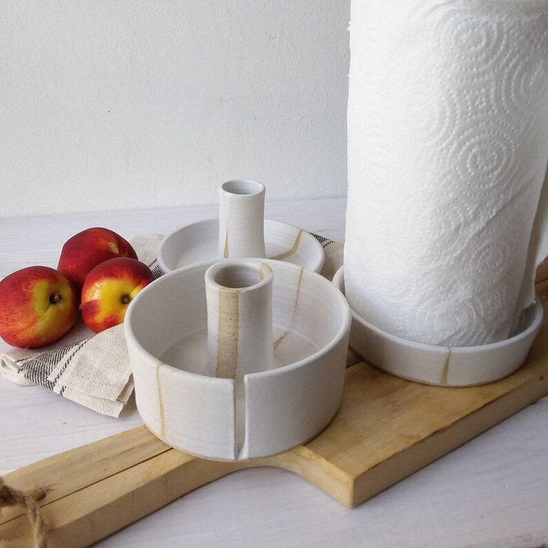 Ceramic Paper Towel Holder Handmade Paper Towel Stand Etsy