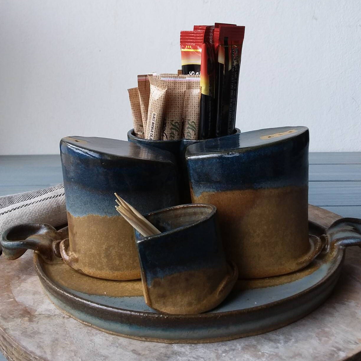 Ensemble de Table en Céramique, Shaker Sel Poterie, Shakers Vaisselle Moderne et Poivre, Ensemble Pl