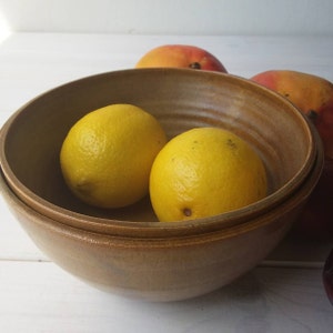 Brown Ceramic Bowl, Modern Salad Bowl, Mixing Bowl, Brown Pottery Bowl, Serving Bowl, Brown Fruit Bowl, Ceramic Ramen Bowl, Brown Soup Bowl image 8