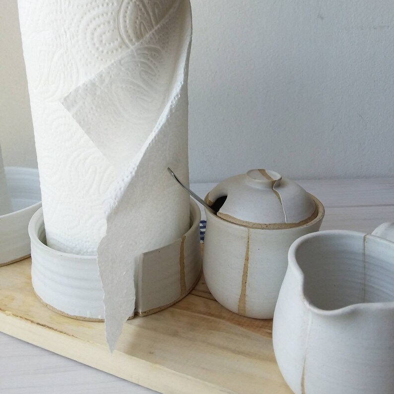 Ceramic Paper Towel Holder Handmade Paper Towel Stand Etsy