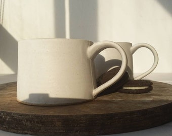 White Cappuccino Cup, Ceramic Espresso Cup, Ceramic Espresso Mug, Pottery Coffee Mug, Pottery Coffee Cup, White Tea Cup, White Pottery Mug