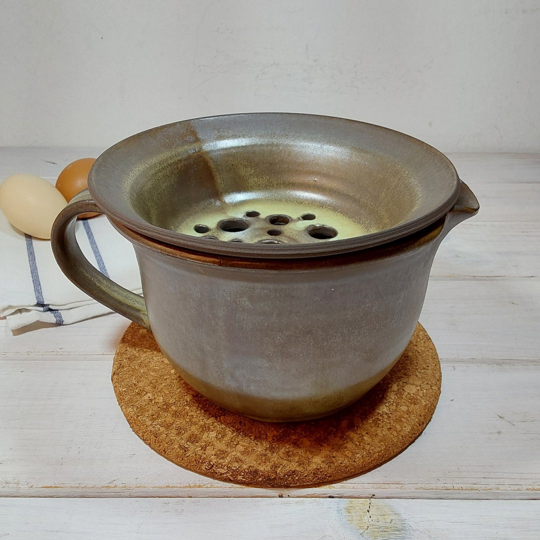 Copper Colored Egg Yolk and White Separator, Ceramic Egg Separator and