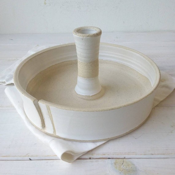 Large 7 Ceramic Paper Towel Holder, Handmade Paper Towel Stand for