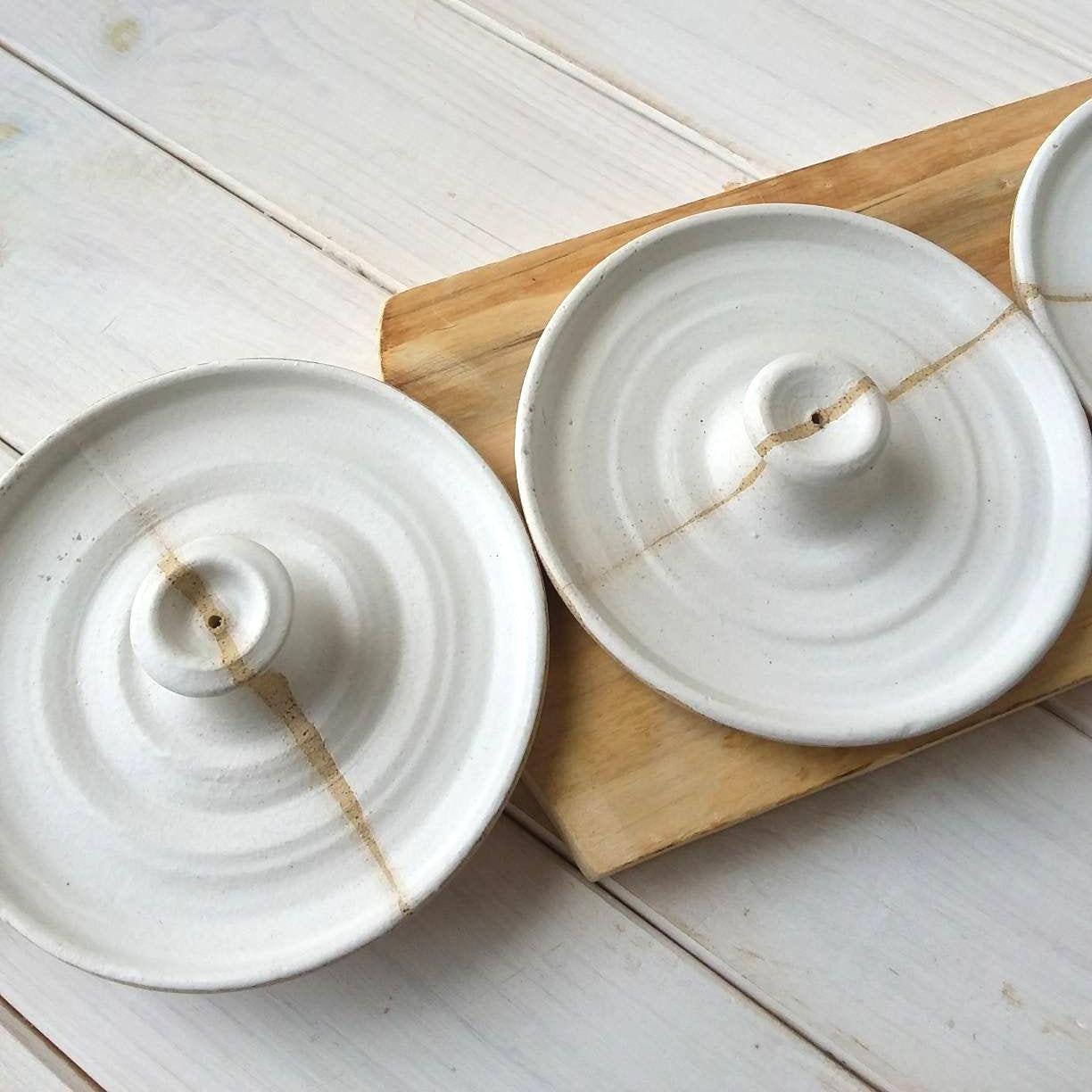 Base En Céramique + 6Pcs Brûieur D'encens, Porte Encens