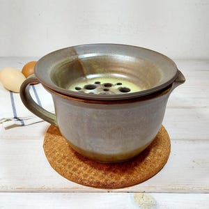 Separador de yemas y claras de huevo de color cobre, separador de huevos de cerámica y juego de tazón para mezclar