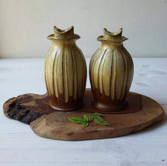 Ceramic Candlesticks Set of Two Candlesticks 2 Pottery Etsy UK