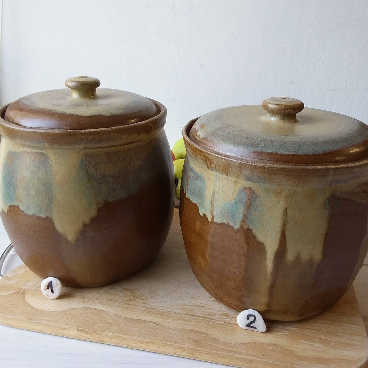 Large Ceramic Storage Jar Pottery Container With Lid Etsy