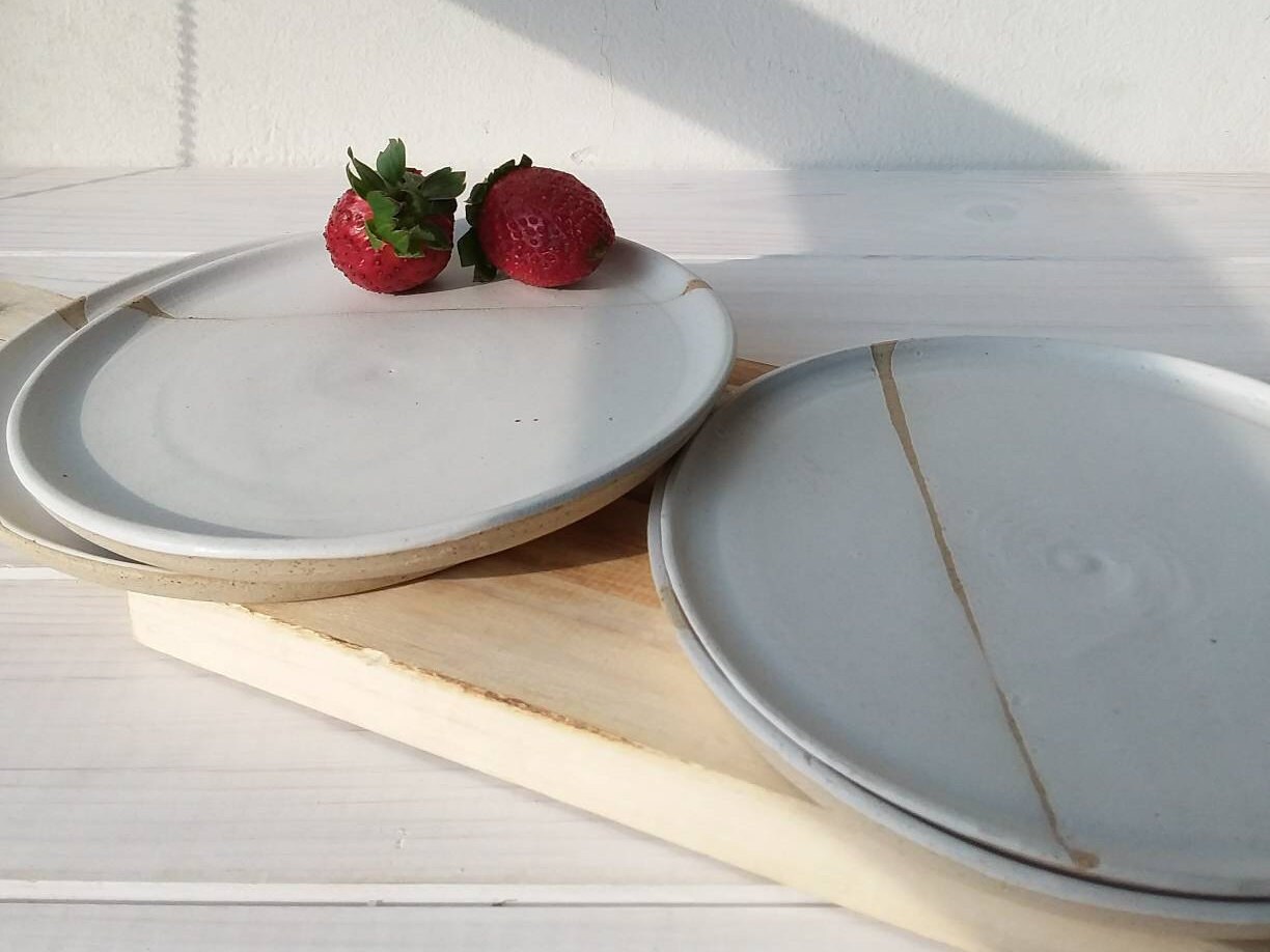 Ceramic Cake Plate White Plate White Ceramic Plate Dessert Etsy