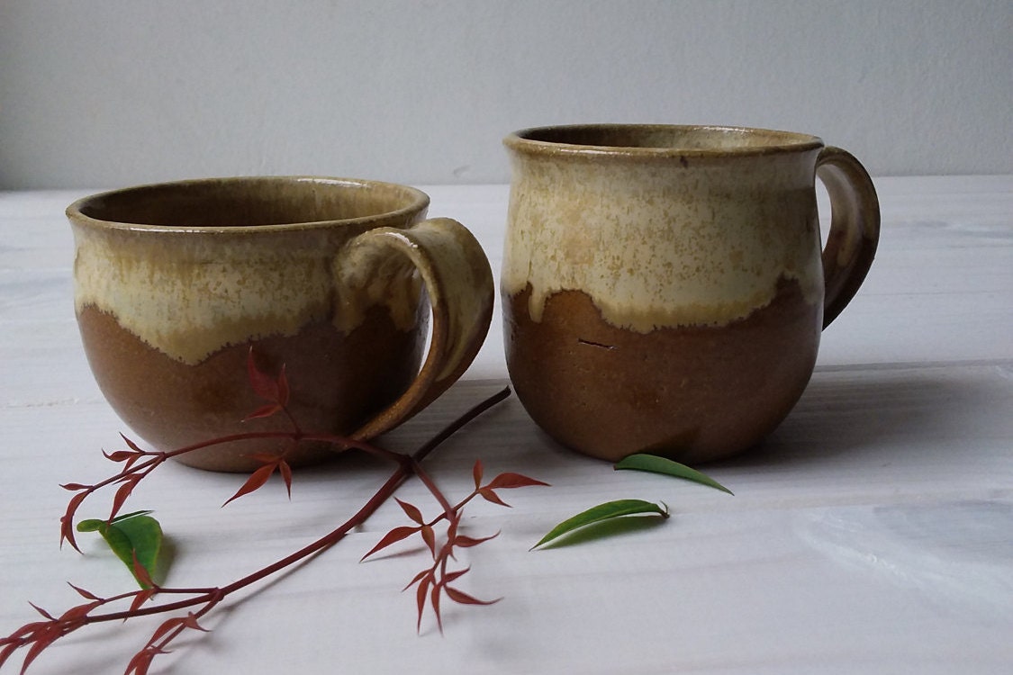 Cappuccino Cup, Ceramic Espresso Mug, Pottery Coffee Beige Tea Cup