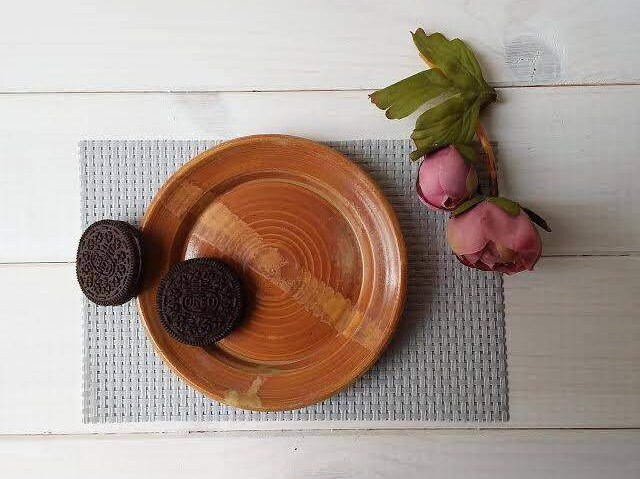 Petite Plaque en Céramique, de Casse-Croûte, Plat Plateau Coloré Miel, Gâteau Dessert, Céramique Bru