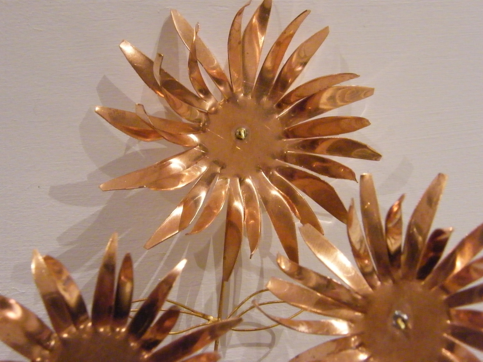 Copper flowers whirligig spinner windvane Etsy