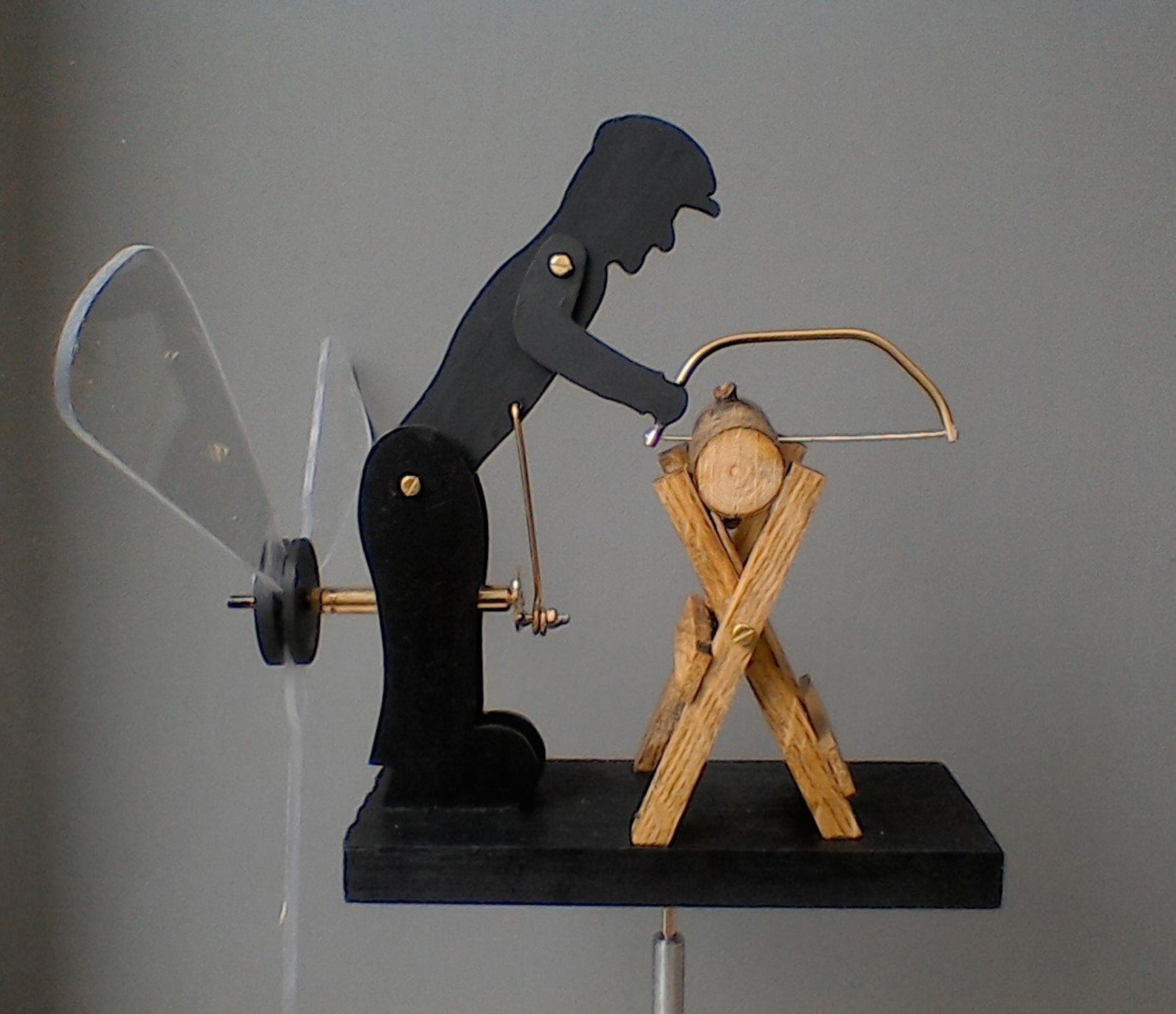 Woodcutter whirligig. windvane Etsy