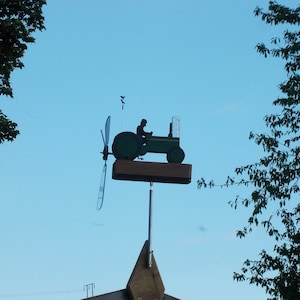 john deere tractor whirligig with rain gauge