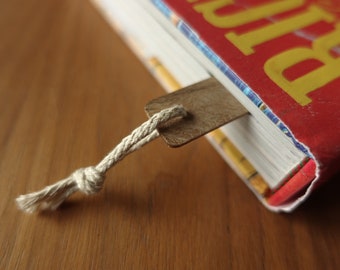 Wooden Bookmark made from Oak and Organic Hemp Cord