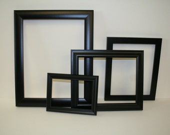 Set of 4 Black Picture Frames - #115