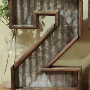 Metal Inishials Large Metal Letters, 3D Rustic, Chunky Thick Metal Initials, Stained or ...