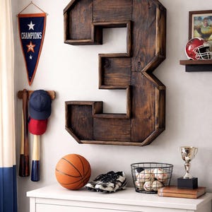 Large 30 inch wood Letters, 3D Rustic, Chunky Thick Metal Initials, Stained or Unfinished for Wedding or Home Decor, Letters and Numbers