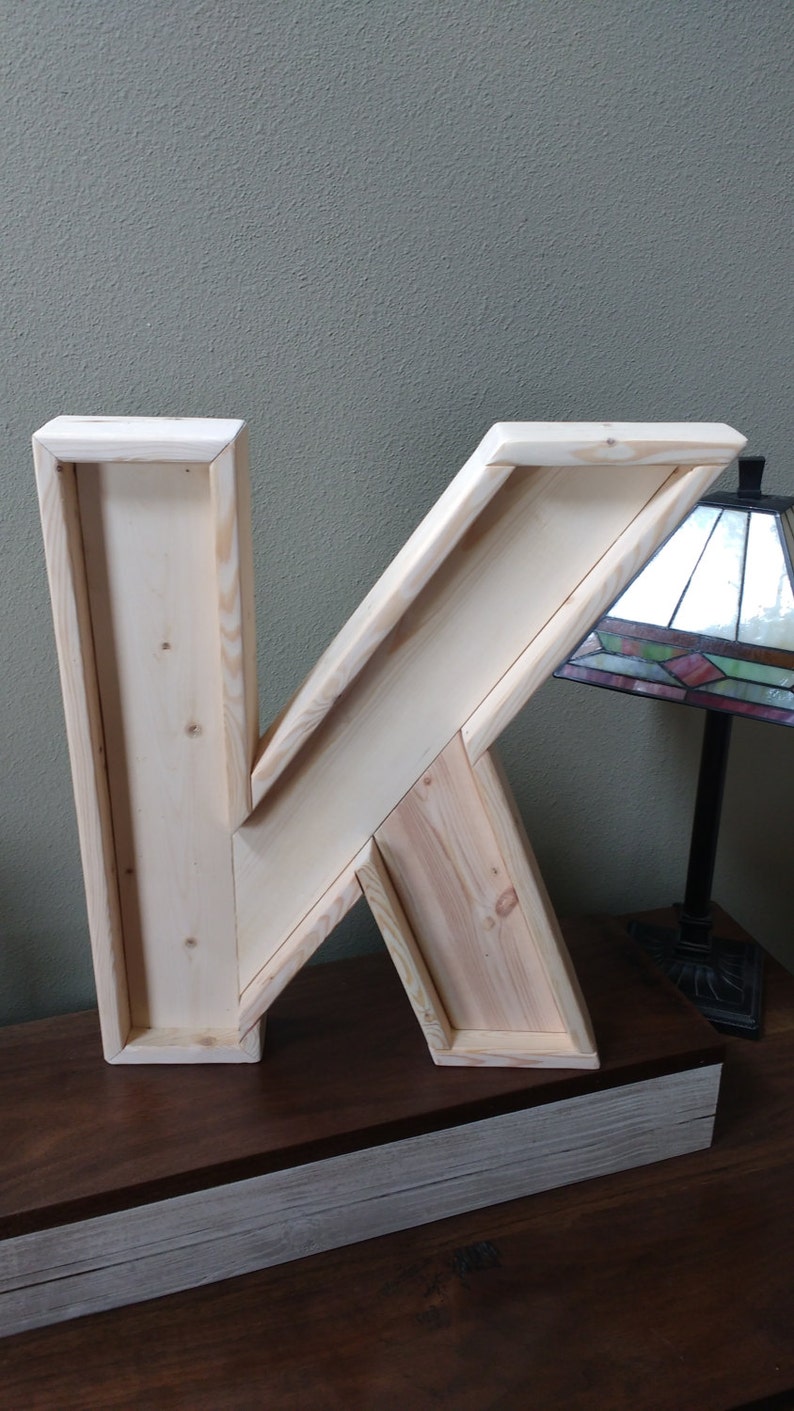 Large Wood Letters 3D Rustic Chunky Thick Wood Initials Etsy
