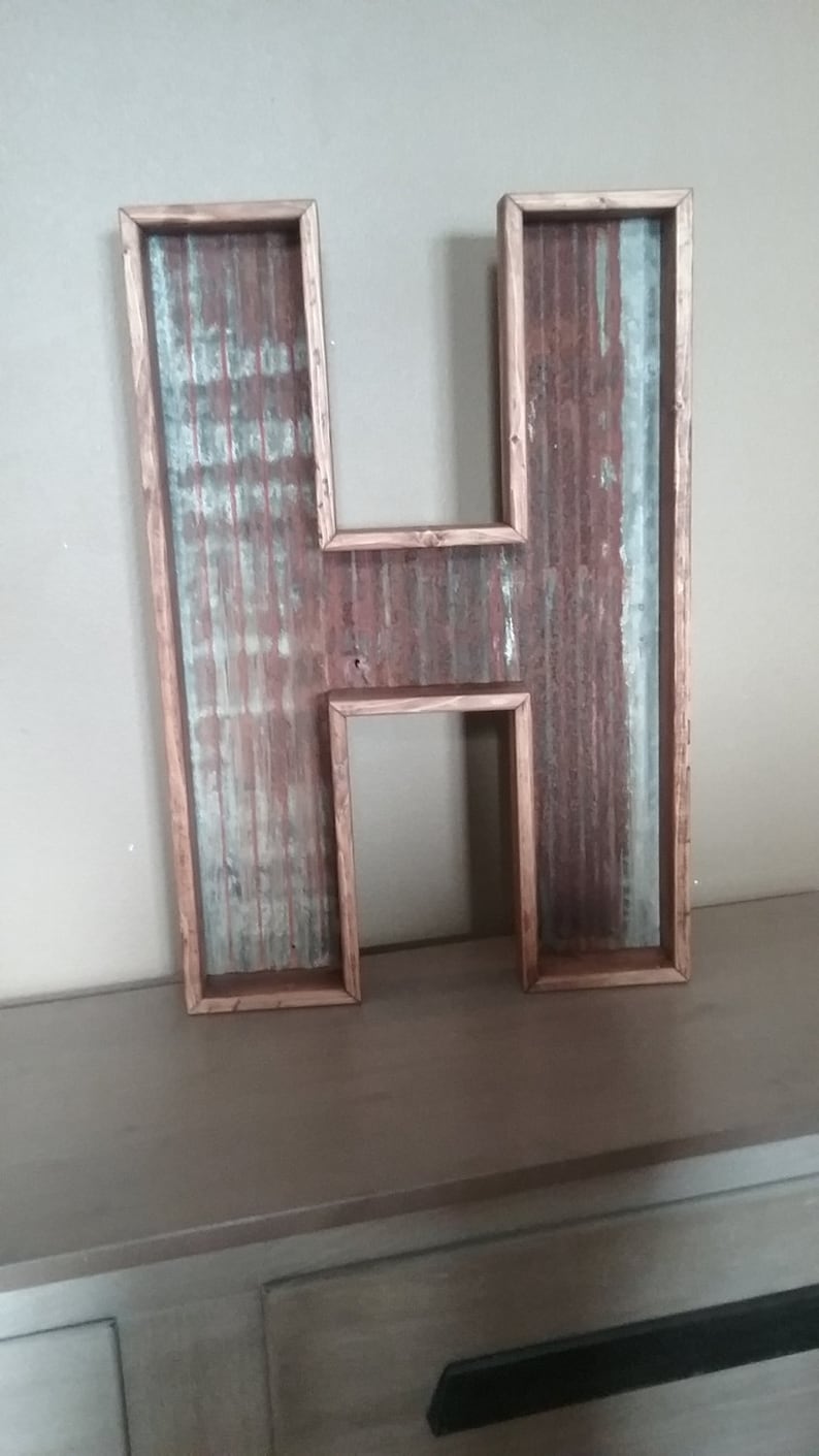Large Metal Letters 3D Rustic Chunky Thick Metal Initials | Etsy