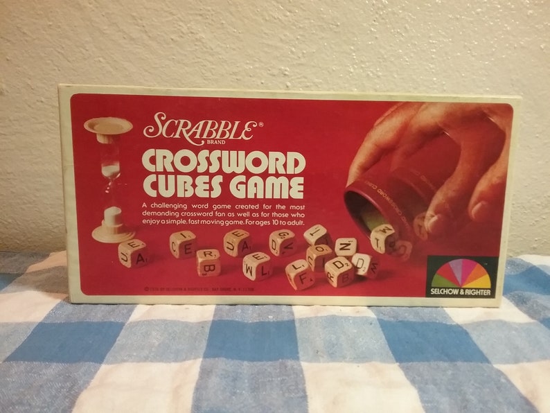 made in USA brought to you by UsefulRetro! Selchow and Righter Vintage 1970/'s Scrabble Crossword Cubes Game