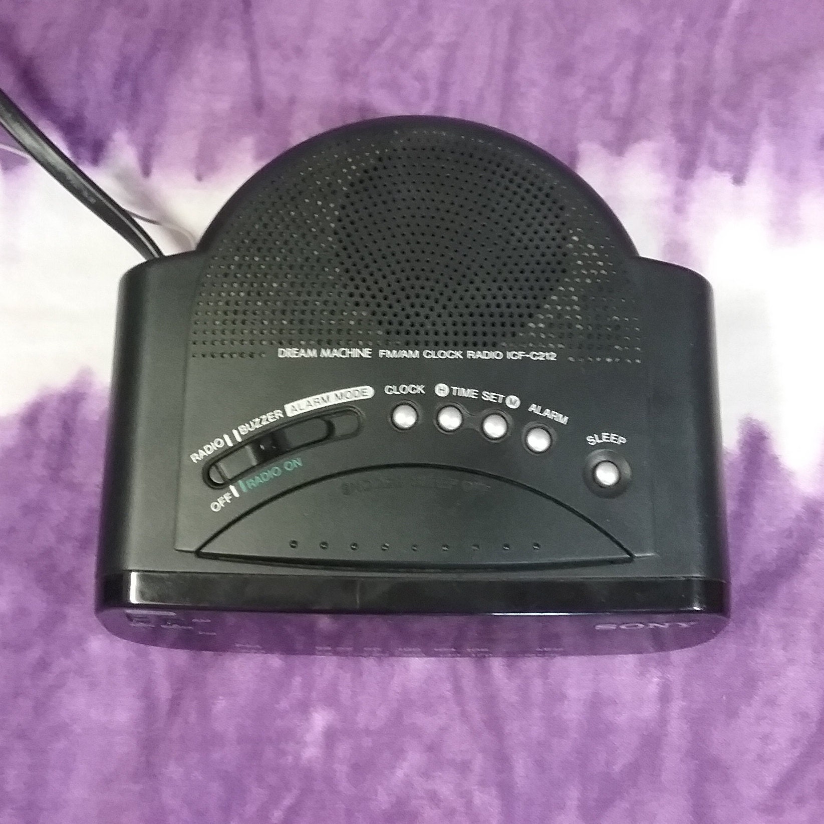 Sony Vintage 1990's Dream Machine Am/fm Alarm Clock/radio Model Icf