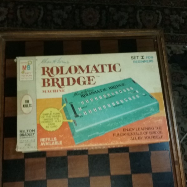 Milton Bradley Vintage 1960's Chas H Goren's Rolomatic Bridge Set I for Beginners, made in USA, brought to you by UsefulRetro!