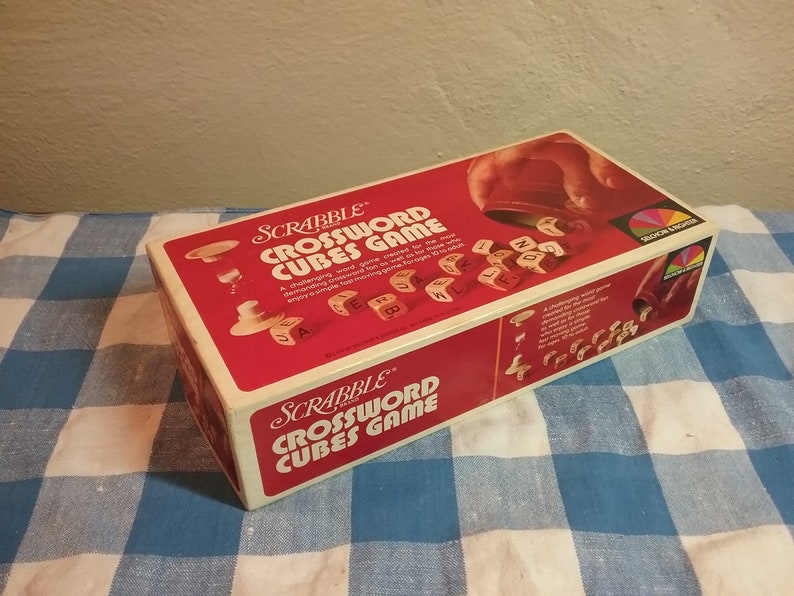 made in USA brought to you by UsefulRetro! Selchow and Righter Vintage 1970/'s Scrabble Crossword Cubes Game