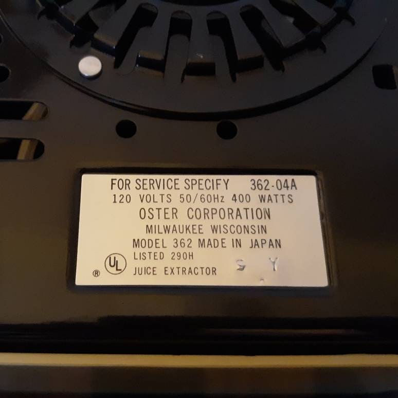 Oster Vintage 1970's Automatic Juicer/Pulp Ejector Model Etsy.de