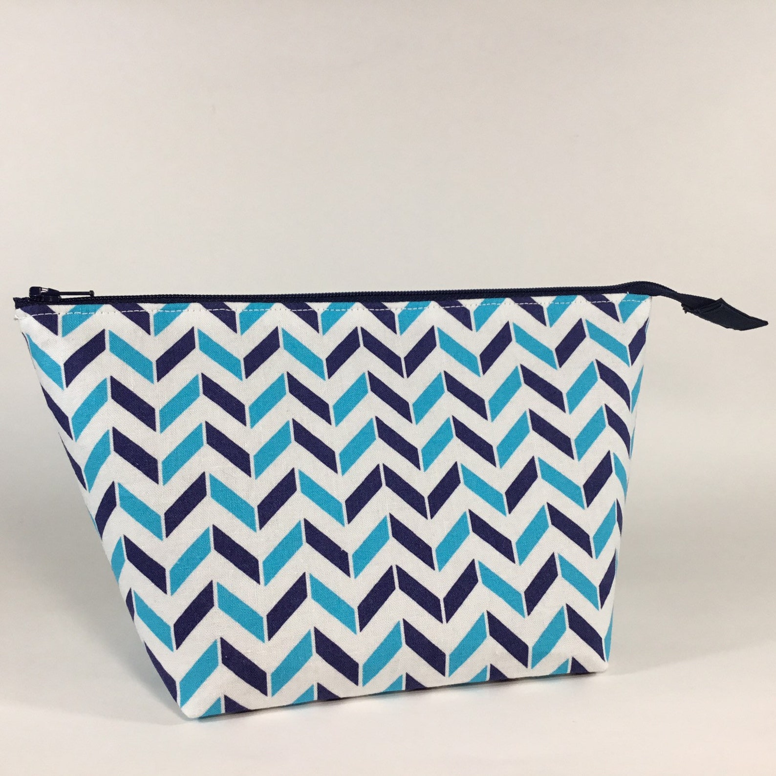 Flat Bottom Zipper Pouch wide Open Etsy